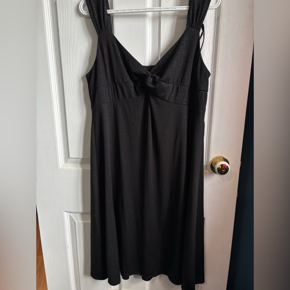Tiana B. Sparkly Classic Black Dress XL